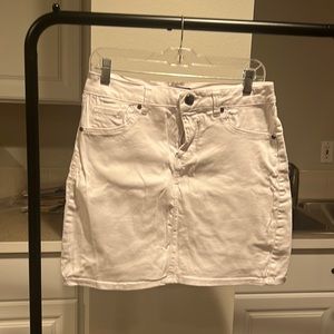 White jean skirt